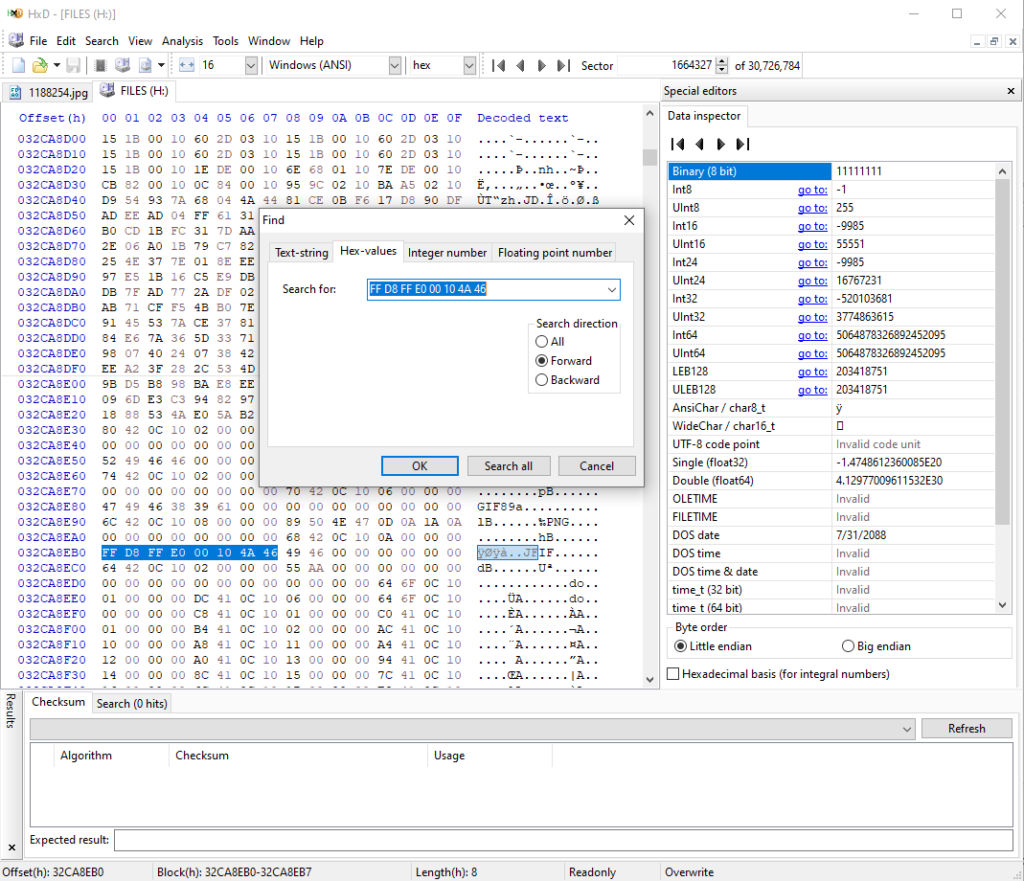 HxD - Freeware Hex Editor and Disk Editor